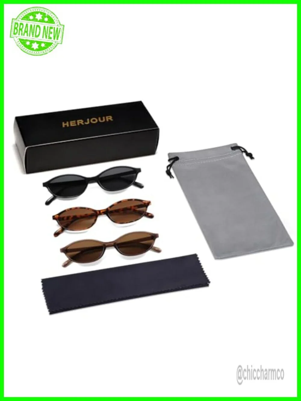 Retro Oval Cat Eye Sunglasses for Women Y2K Trendy 99% UV Protection